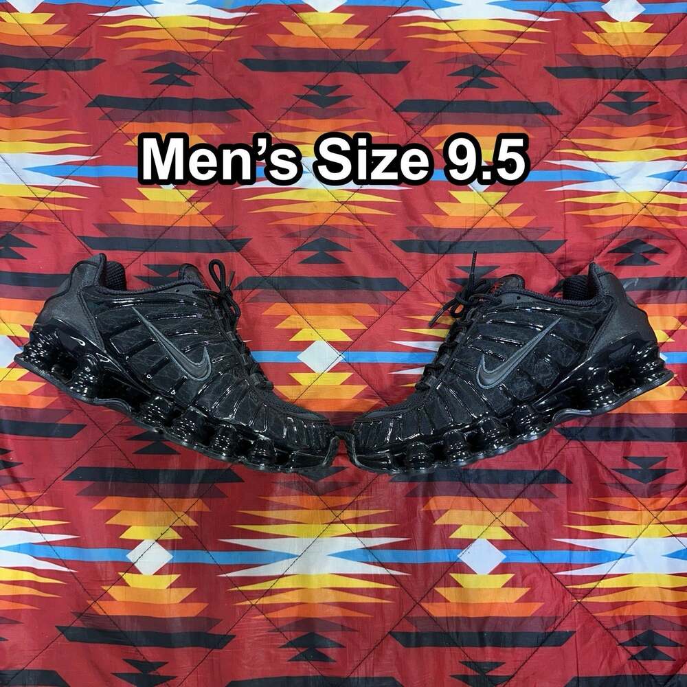 Nike Shox TL Metallic Hematite Black Triple Black Shoes AV3595-002 Men's Sz 9.5